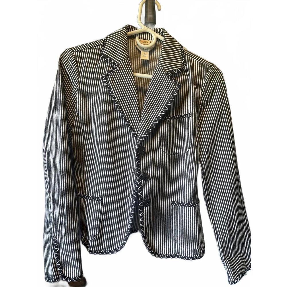 Talbots stretch denim blazer